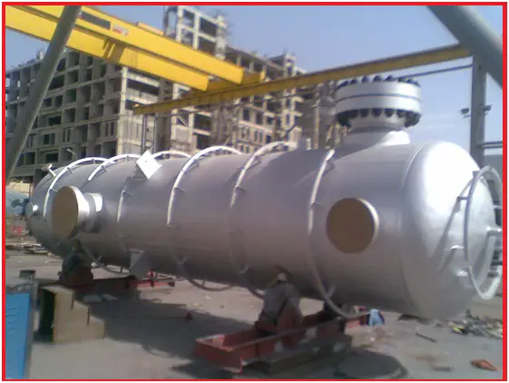 A typical pressure vessel for a process plant