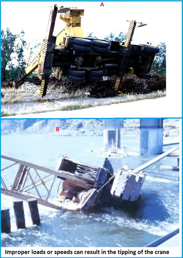 Example of Overturned Cranes