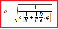 acoustic wave speed formula