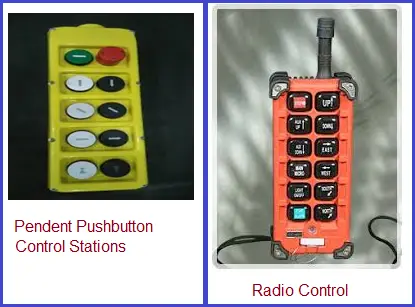 Typical control equipments for crane