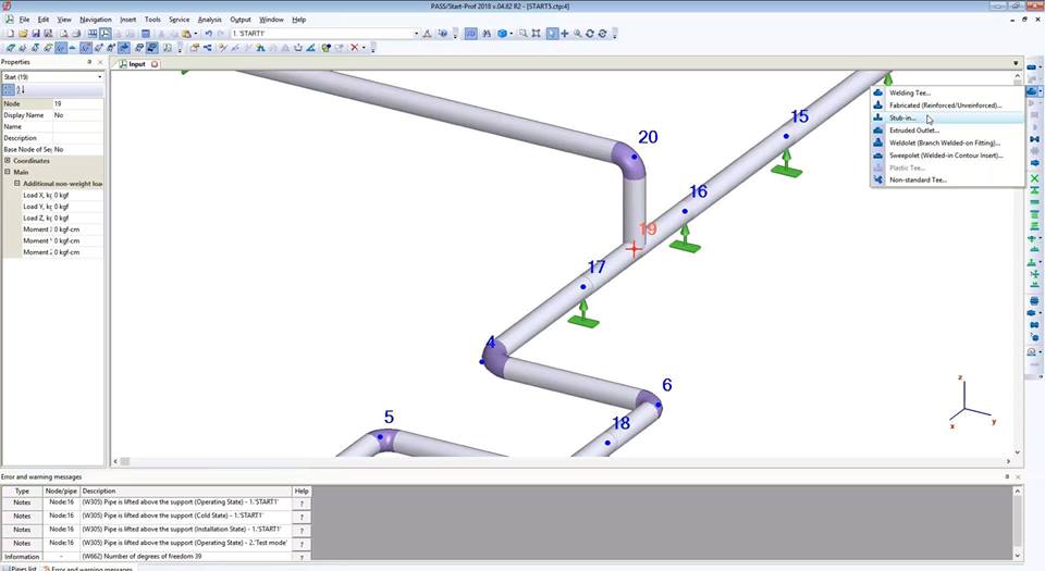 Creating Pipe Model in PASS/START-PROF Software – What Is Piping