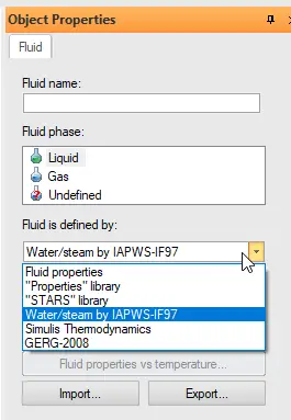 Choosing Object properties for Water Hammer Analysis