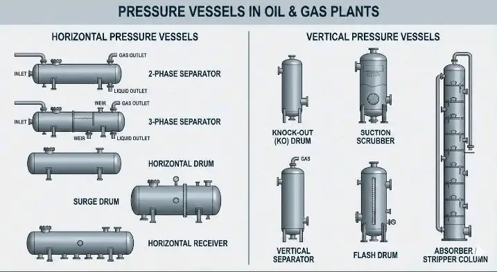 Pressure Vessels in Oil and Gas Plants