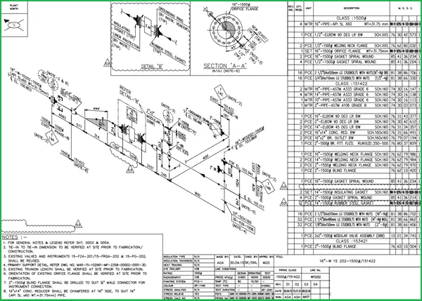 Piping Isometric Drawing