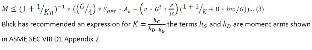 Modified Blick's formula