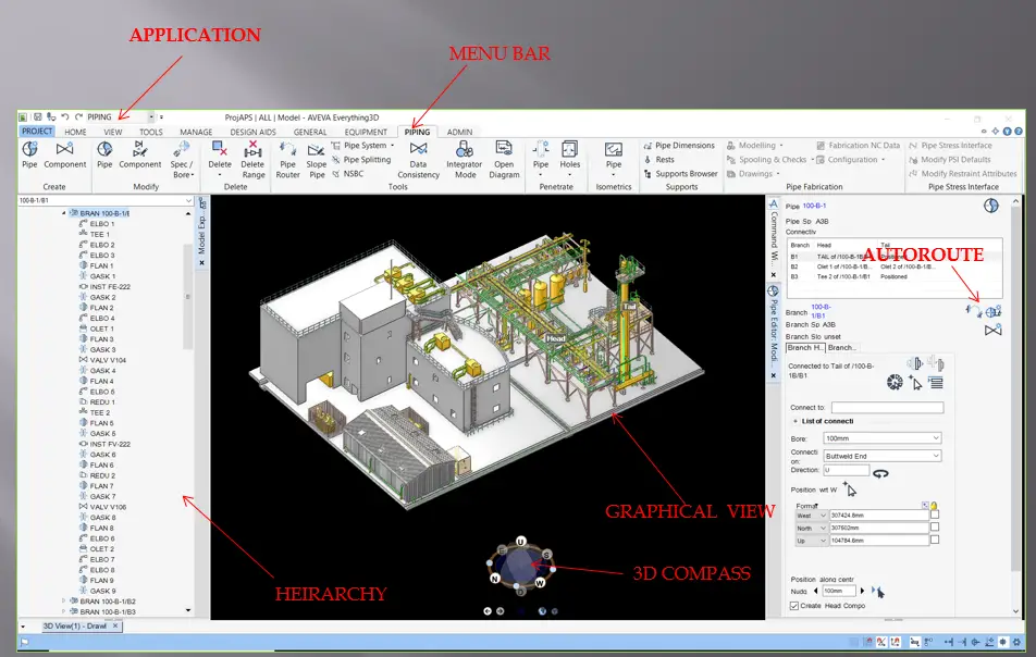 E3D Design Interface