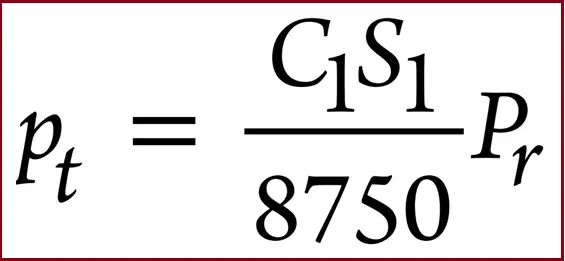 ASME B 16.5 Rated Pressure Calculation Formula