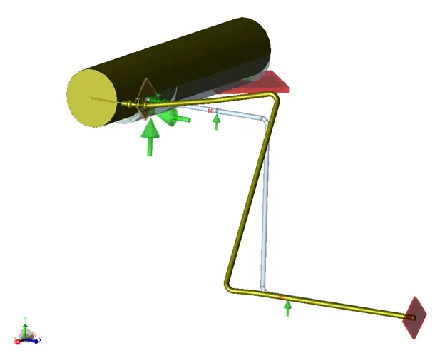 Typical Piping System explaining requirement for Spring Hangers