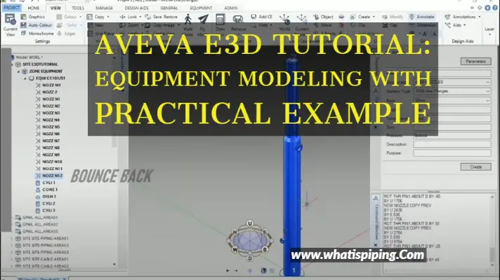 AVEVA E3D Tutorial Equipment Modeling with Practical Example