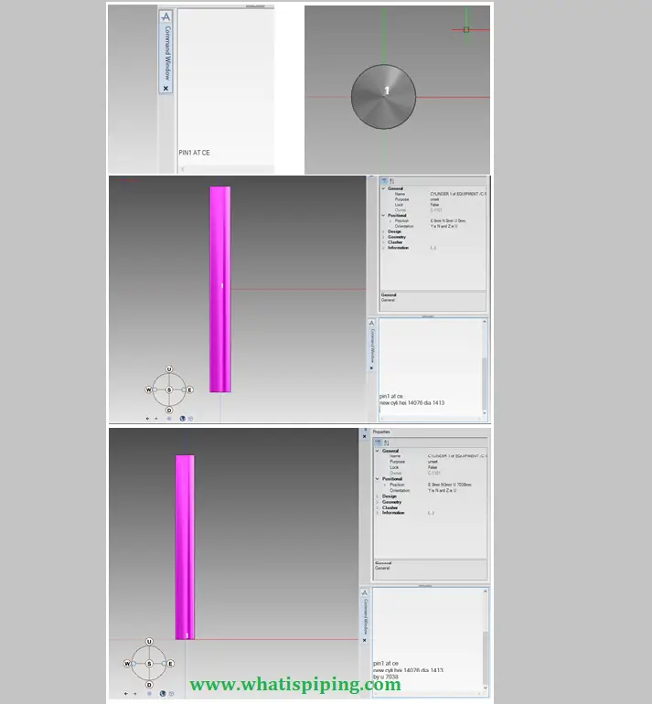 Creating Vertical Column using Commands in AVEVA-E3D