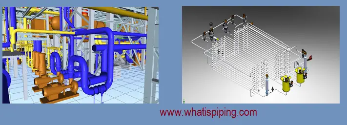 Examples of 3D model by piping design engineers