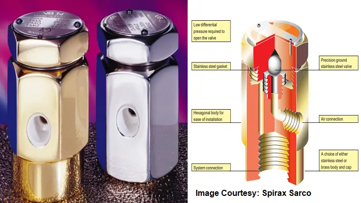 Sample Vacuum Breaker for Steam Piping