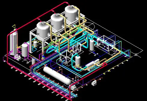 Typical model by a piping designer