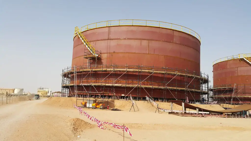 Storage Tank Construction at Site