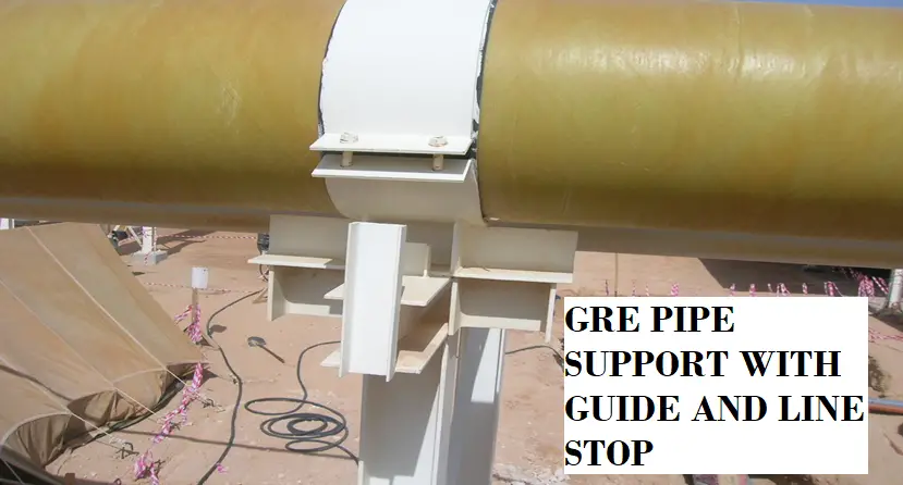 GRE Pipe support with Guide and Line Stop