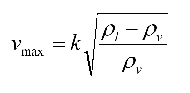 Maximum Allowable velocity inside a separator