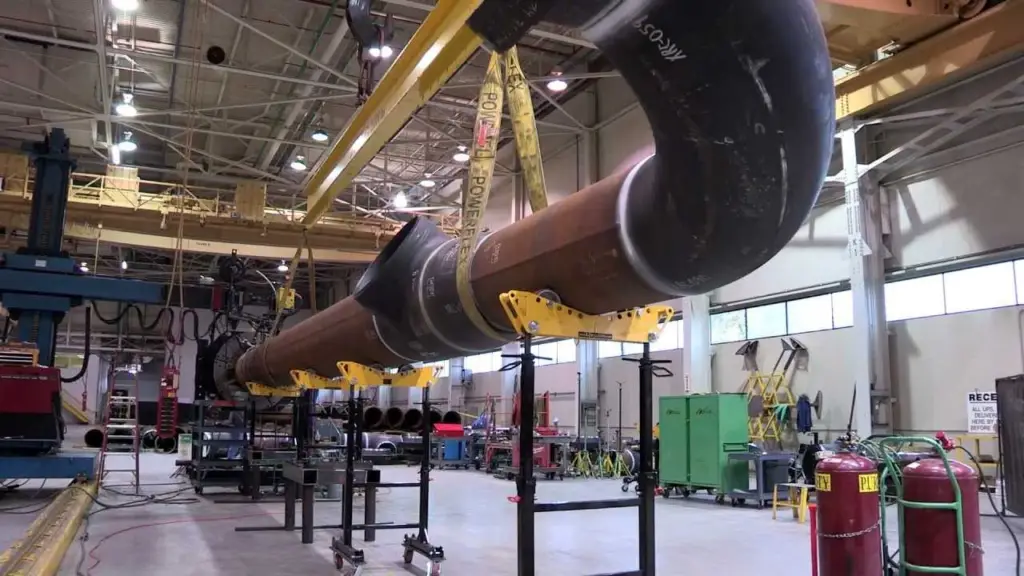 Pipe fabrication in a Pipe fabrication Shop