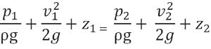 Bernoulli's equation for Venturimeter
