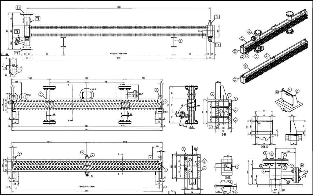 Typical Air Cooler GA Drawing