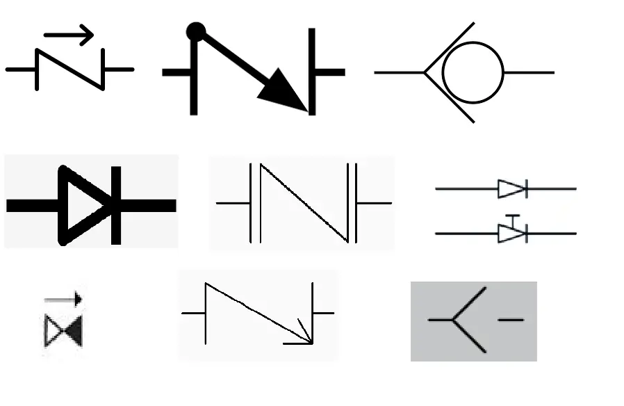 Non-Return valve Symbols