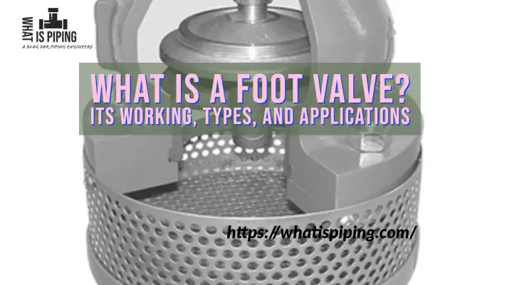 What is a Foot Valve? It’s Working, Types, and Applications | Foot Valve vs Check Valve (PDF) – What Is Piping
