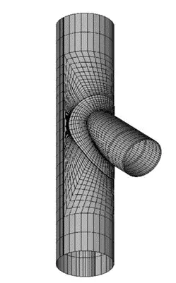 Mesh Model of the reinforced connection