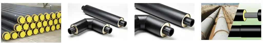 Examples of Pre-insulated pipes