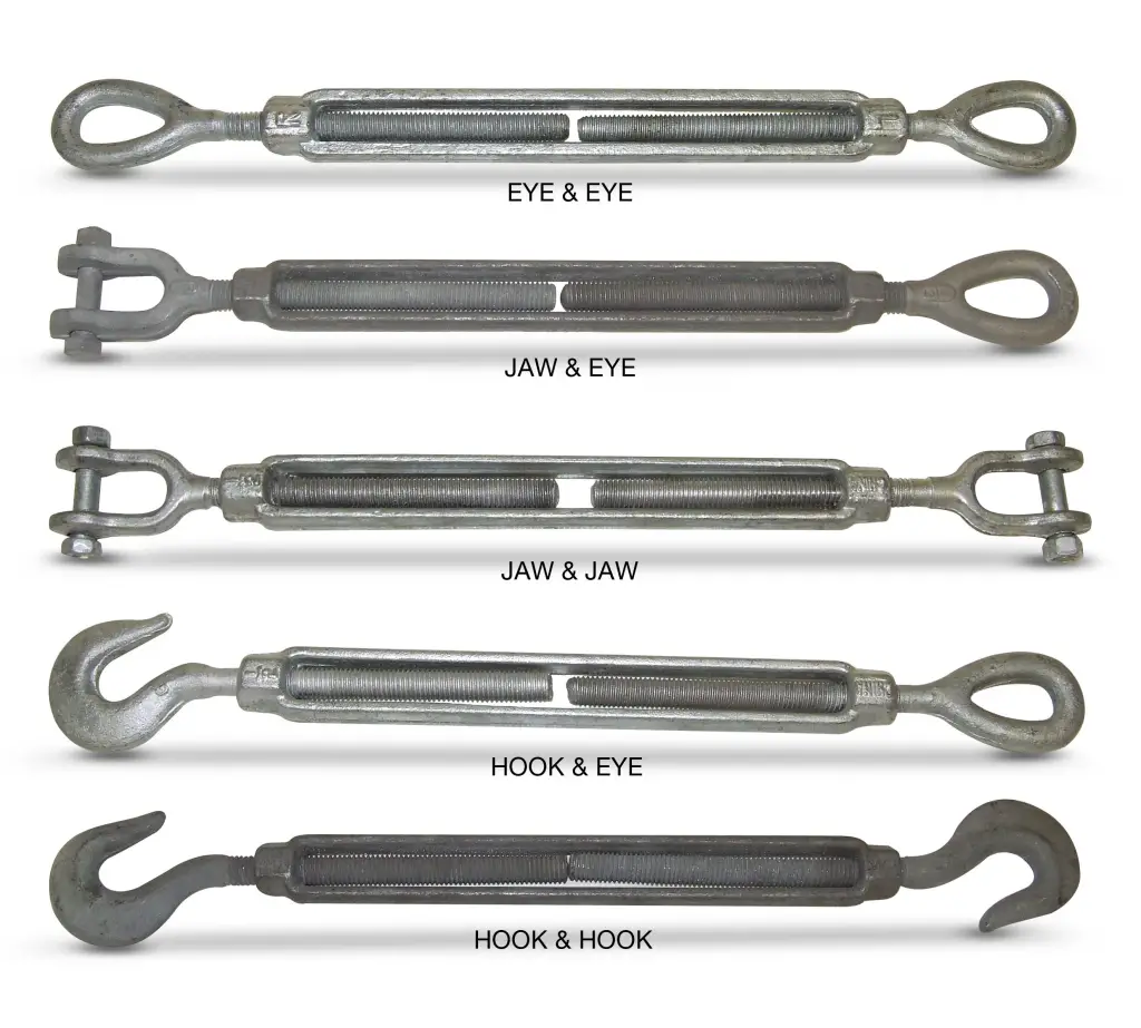 Types of Turnbuckles based on End Fittings