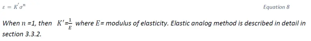 Elastic Analog Equation for Creep