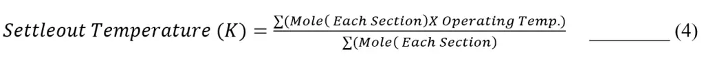 Equation to calculate Settle-out Temperature