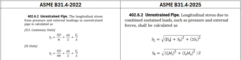 Longitudinal Stress Equation as per ASME B31.4